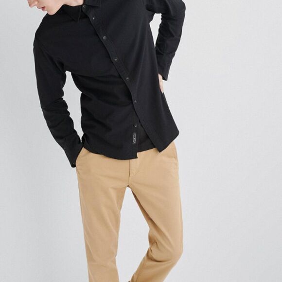 Rag & Bone Fit 2 Tomlin Cotton Oxford Button-Up Shirt Slim Fit Black Size XXL - Picture 4 of 7